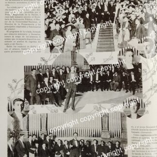 HOJA DE PRENSA ANTIGUA 1911 EL PRESIDENTE EN LA GRADUACION ESCUELA NACIONAL PREPARATORIA /ESCUELAS