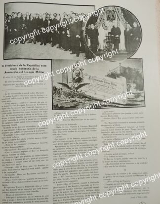 HOJA DE PRENSA ANTIGUA 1911 LEON DE LA BARRA EN EL COLEGIO MILITAR /POLITICOS