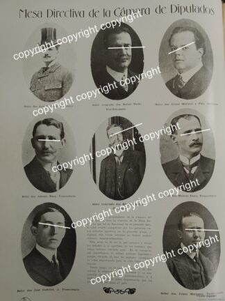 HOJA DE PRENSA ANTIGUA 1911 MESA DIRECTIVA CAMARA DE DIPUTADOS /POLITICOS