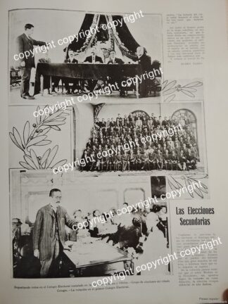 AFICHE ANTIGUO 1911 ELECCIONES PRESIDENCIALES. ESCUELA DE ARTES Y OFICIOS. /POLITICA