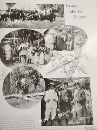 AFICHE ANTIGUO 1911 COLONIA ANZURES CAZA DE LA ZORRA /ASM