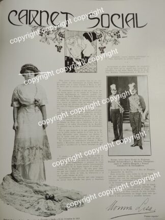 AFICHE ANTIGUO 1911 BODA DE DOLORES RUBIN ESCANDON /ASM