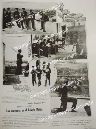 AFICHE ANTIGUO 1911 EXAMENES EN EL COLEGIO MILITAR /MILITARIA