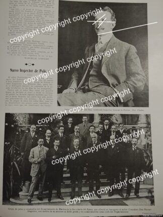 AFICHE ANTIGUO 1911 EDUARDO HAY FORTUÑO, NUEVO INSPECTOR DE POLICIA / POLICIACA