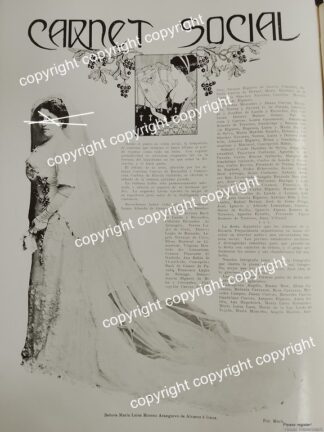 AFICHE ANTIGUO 1911 BODA. MORENO ARANGUREN / ASM ( MARIA LUISA MORENO ) 1