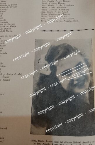 HOJA DE PRENSA ANTIGUA. NOTA: NADIA ASAUD ARABI 1941 /ASM