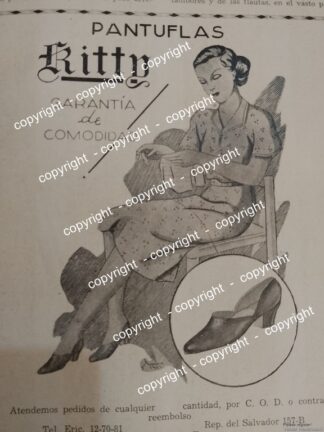 AFICHE DE PUBLICIDAD ANTIGUA. PANTUNFLAS RITTH 1941