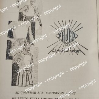 AFICHE DE PUBLICIDAD ANTIGUA. FABRICA DE ROPA FAJER HNOS. CAMISAS FAJER 1941