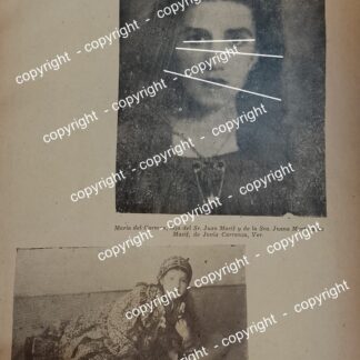 HOJA DE PRENSA ANTIGUA CARMEN MACIF MORTERA 1941 /ASM