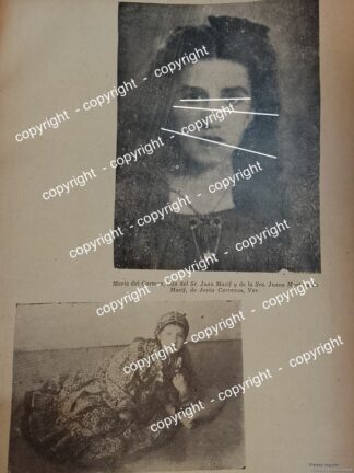 HOJA DE PRENSA ANTIGUA CARMEN MACIF MORTERA 1941 /ASM