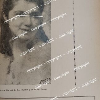 HOJA DE PRENSA ANTIGUA. NOTA: GENOVEVA MEDLICH 1941 ( DE JOSE MEDLICH )