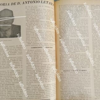HOJA DE PRENSA ANTIGUA. MUERE ANTONIO LETAYF 1941 /COMUNIDAD LIBANESA /ASM