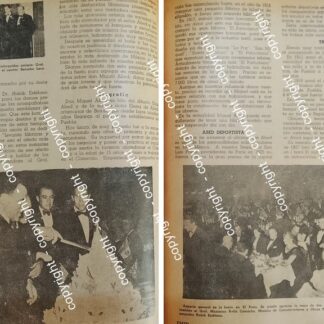 HOJA DE PRENSA ANTIGUA. FIESTA A MIGUEL ELIAS ABED. 1941 AVILA CAMACHO Y OTROS /ASM EMPRESARIOS