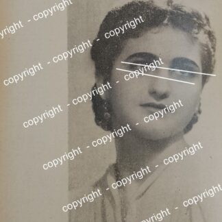 HOJA DE PRENSA ANTIGUA. JULY ZAHOUL , 1RA EMBAJADORA DEL CLUB LIBANES DE MERIDA. 1941 / ASM