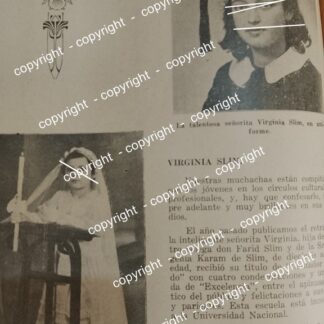 AFICHE ANTIGUO. GRADUACION DE VIRGINIA SLIM KARAM 1941 /ASM