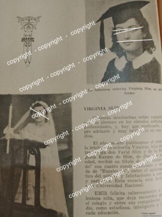 AFICHE ANTIGUO. GRADUACION DE VIRGINIA SLIM KARAM 1941 /ASM