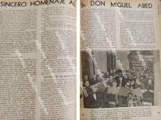 AFICHE ANTIGUO. SOCIEDAD LIBANESA 1941 HOMENAJE A MIGUEL ABED