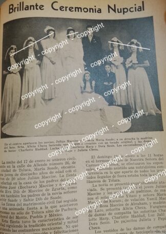 AFICHE ANTIGUO. BODA. MACCISE SAADE 1942 ASM