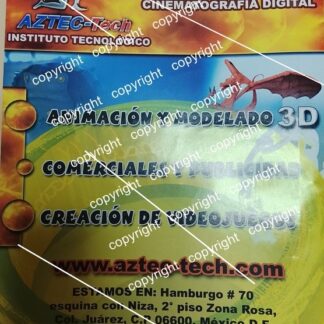 HOJA DE PUBLICIDAD RETRO. ESCUELA DE DIBUJO AZTEC TECH 2006 /ESCUELAS