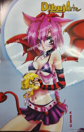 AFICHE RETRO RETRO. DIBUJO DE MANGA.  POSTER DE R.H CRISTOBAL. 2006 /DIBIJANTES