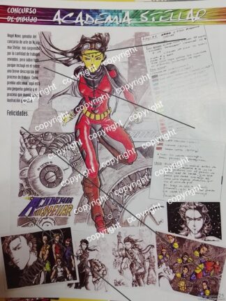 HOJA DE PUBLICIDAD RETRO. ACADEMIA STELLAR DE DIBUJO 1990s /ESCUELAS