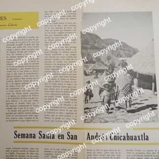 HOJA DE PRENSA RETRO. LOS INDIGENAS TRIQUIS DE CHICAHUAXTLA 1972
