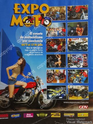 AFICHE PUBLICIDAD VINTAGE. EXPO MOTO 2009