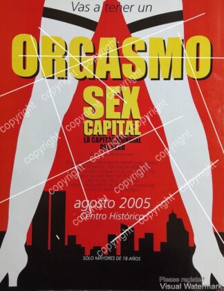 AFICHE PUBLICIDAD VINTAGE. INAUGURAN CENTRO COMERCIAL SEX CAPITAL 2005 /raro