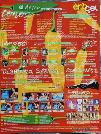 CARTEL PUBLICITARIO RETRO. LINEA EROTICA EROCEL 2005