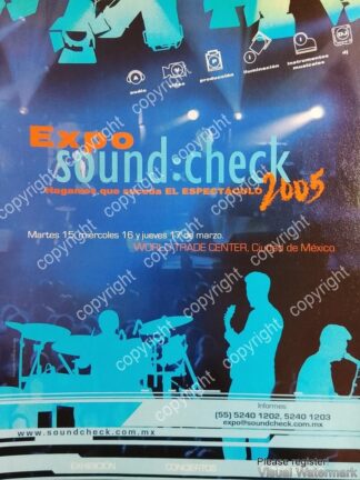 CARTEL PUBLICITARIO RETRO. EXPO SOUND CHECK 2005