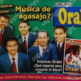 HOJA DE PUBLICIDAD RETRO. GRUPO ORALE 2005