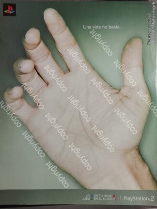 CARTEL PUBLICITARIO RETRO. PLAY STATION 2. 2005
