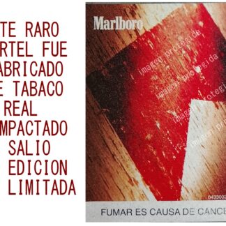 CARTEL PUBLICITARIO RETRO. MARLBORO. HECHO DE TABACO REAL 2004 / raro