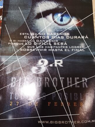 CARTEL PUBLICITARIO RETRO. LANZAN BIG BROTHER 3R 2005