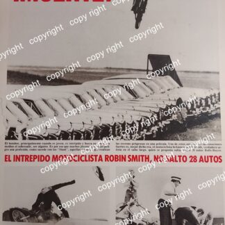 AFICHE RETRO. MUERE EL MOTOCLISTA ROBIN SMITH 1979 /ARTISTAS