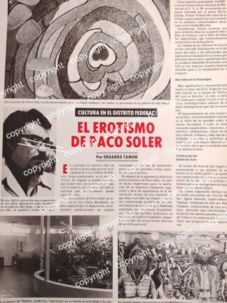 AFICHE RETRO. EXPOSICION GALERIA MER-KUP PINTORES. PACO SOLER Y BYRON GALVEZ 1977