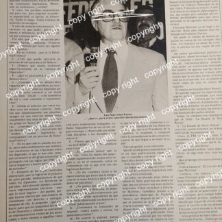 AFICHE RETRO. LUIS MARCELINO FARIAS 1977 /POLITICOS