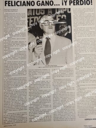 AFICHE RETRO. LUIS MARCELINO FARIAS 1977 /POLITICOS