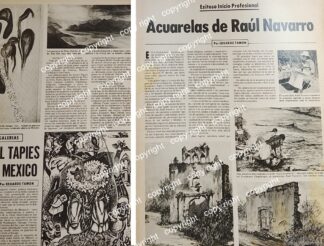 AFICHE RETRO. EL PINTOR RAUL NAVARRO Y MARGARET GASSEL 1977 /PINTORES