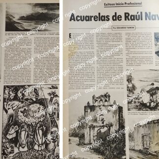 AFICHE RETRO. EL PINTOR RAUL NAVARRO Y MARGARET GASSEL 1977 /PINTORES