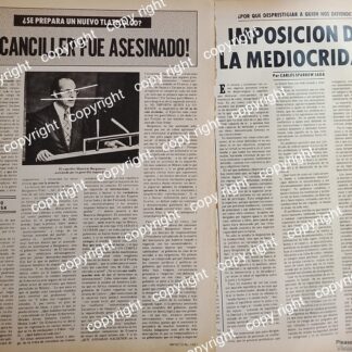 AFICHE RETRO. ASESINATO DE MAURICIO BERGONOVO 1977 /POLITICOS