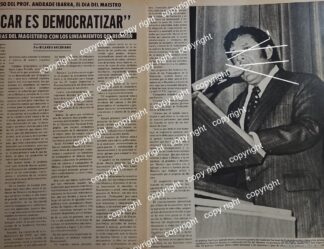AFICHE RETRO. DISCURSO. JOSE LUIS ANDRADE IBARRA 1978 /POLITICOS