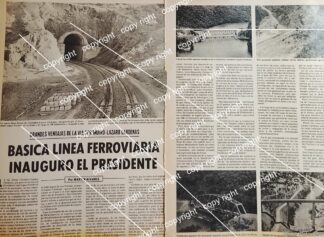 AFICHE RETRO. INAUGUAN LINEA DE FERROCARRIL CORONDIRO-LAZARO CARDENAS 1977 /FERROCARRILES
