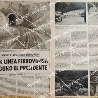 AFICHE RETRO. INAUGUAN LINEA DE FERROCARRIL CORONDIRO-LAZARO CARDENAS 1977 /FERROCARRILES