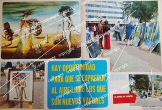 AFICHE RETRO. PLAZA EL JARDIN DEL ARTE. COL. SAN RAFAEL. D.F 1977 / LDM /PINTORES
