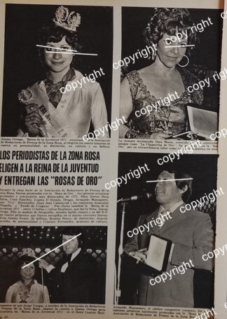 AFICHE RETRO. PREMIOS LAS ROSAS DE ORO, REYNA DE LA JUVENTUD 1972 / ESPECTACULOS