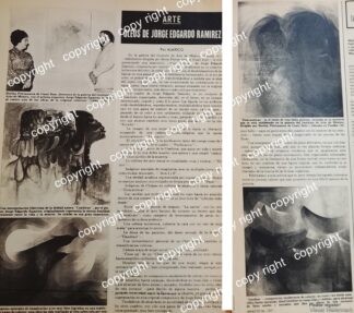 AFICHE RETRO. EXPOSICION DEL PINTOR JOSE EDGARDO RAMIREZ / 1977 / PINTORES /BERTA PIETRASANTA