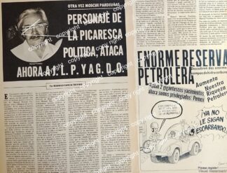 AFICHE RETRO. MANUEL MOSCUE PARDUEÑAS /POLITICOS 1970s