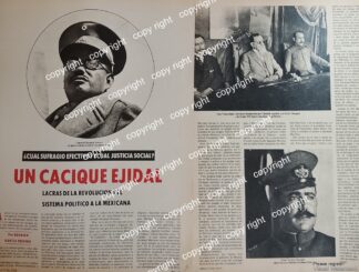 AFICHE RETRO. GENERAL. JOAQUIN AMARO , CACIQUE EJIDAL 1970s /MILITARES
