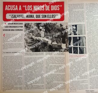 AFICHE RETRO. ESCANDALO DE LA SECTA. LOS NIÑOS DE DIOS 1977 / RELIGION